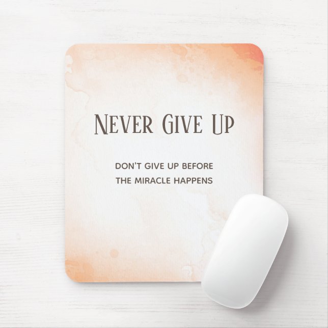 Tapis De Souris Citation Motivation aquarelle (Avec souris)