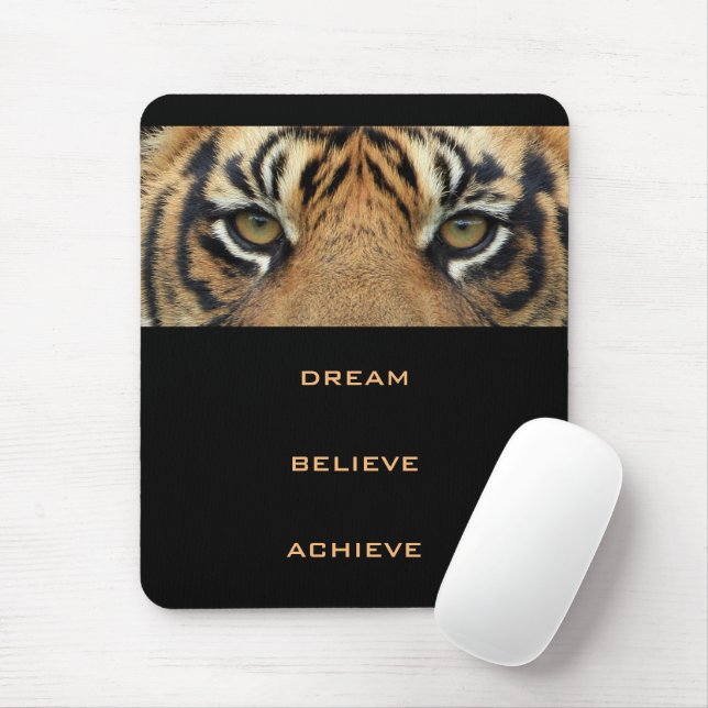 Tapis De Souris Citation Motivationnelle de succès Tiger moderne V (Avec souris)