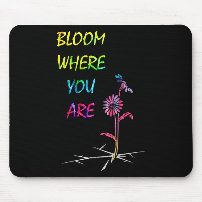 Tapis De Souris Citation Motivationnelle Graphique De La Positivit (Devant)