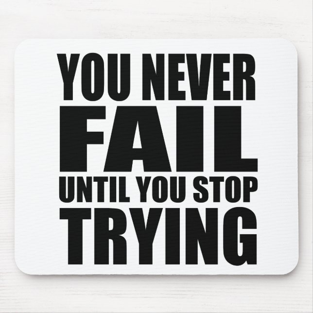 Tapis De Souris Citation motivationnelle réussie (Devant)