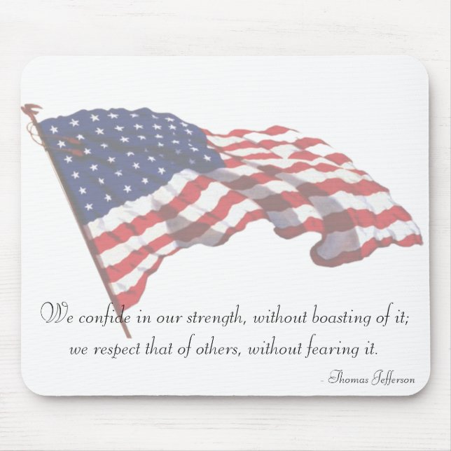 Tapis De Souris Citation Mousepad de KRW Thomas Jefferson (Devant)