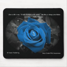 Citation Mousepad de rose de bleu