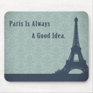 Tapis De Souris Citation Paris Style vintage
