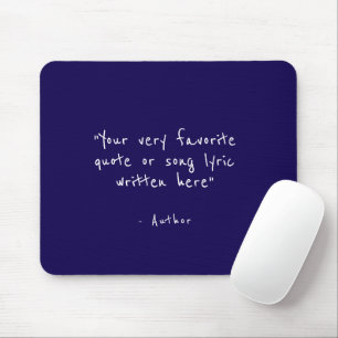 Tapis De Souris Citation personnalisée - créez votre propre bleu