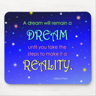 Tapis De Souris Citation rêveuse inspirée Mousepad