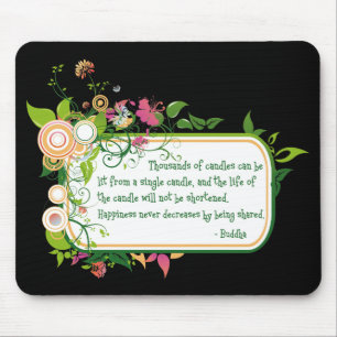 Tapis De Souris Citation simple de bougie de Bouddha