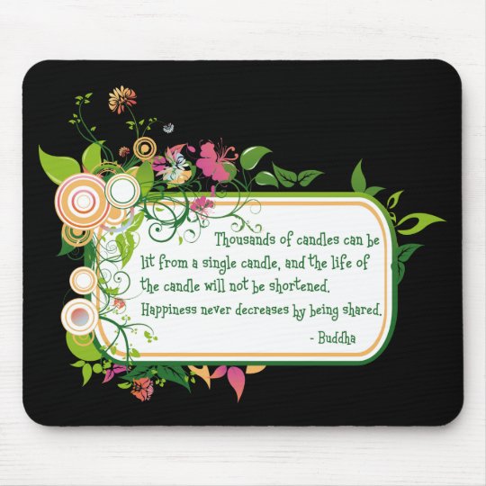 Tapis De Souris Citation Simple De Bougie De Bouddha Zazzle Fr