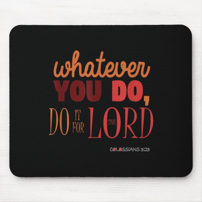 Tapis De Souris Citation Verse de la Bible chrétienne - Colossiens (Devant)