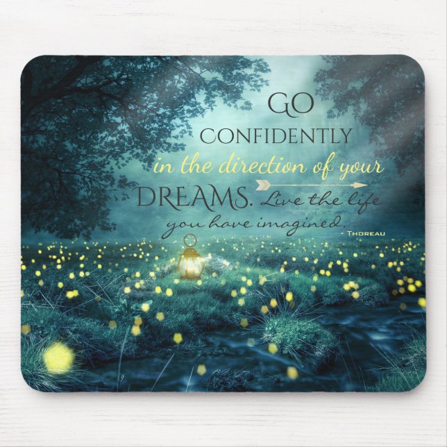 Tapis De Souris Citation Whimsical Inspiration Dreams (Devant)