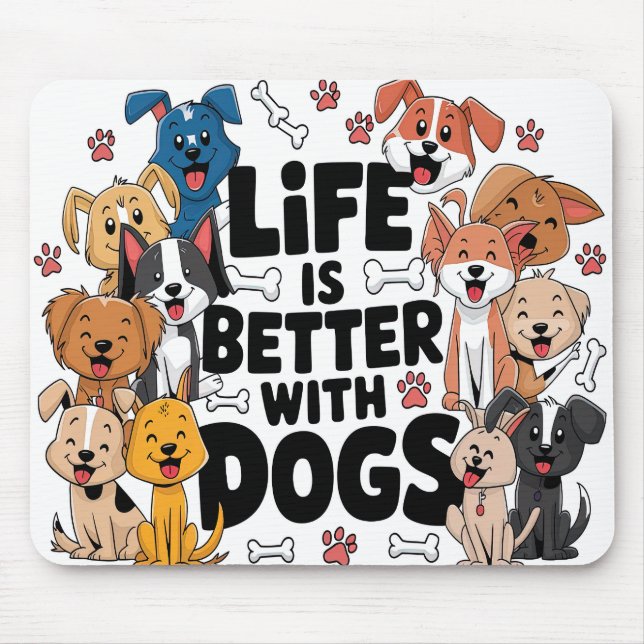 Tapis De Souris Citations De Chiens Mignons/Discours (Devant)