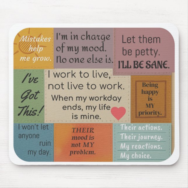Tapis de souris Citations Inspirantes (Devant)