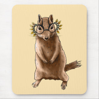 Tapis De Souris Cite Chipmunk Hippie Lunettes