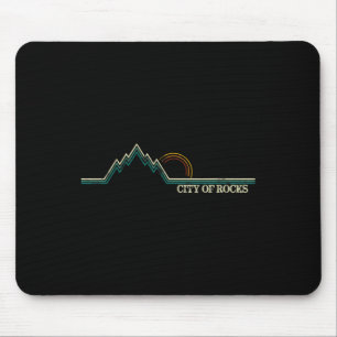 Tapis De Souris Cité des rochers Idaho Rétro escalade montagne Été