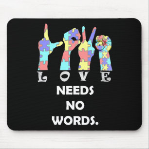 Tapis De Souris Citer Asl Love Besoin De Mots
