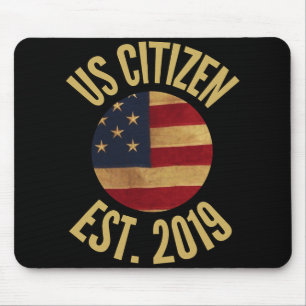 Tapis De Souris Citoyenneté Américaine 2019 Gif Drapeau Américain