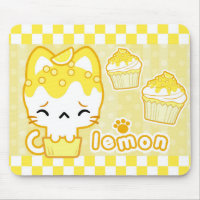 Citron Cupcake Kitty Mousepad