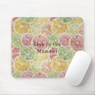 Tapis De Souris Citron Lime Orange Pamplemousse Fruit Étincelle