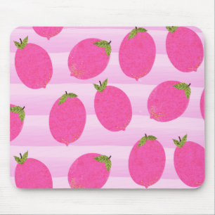 Tapis De Souris Citronnade aux citrons roses Été des fruits Aquare