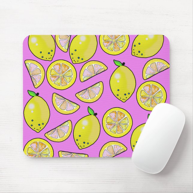 Tapis De Souris Citrons (Avec souris)