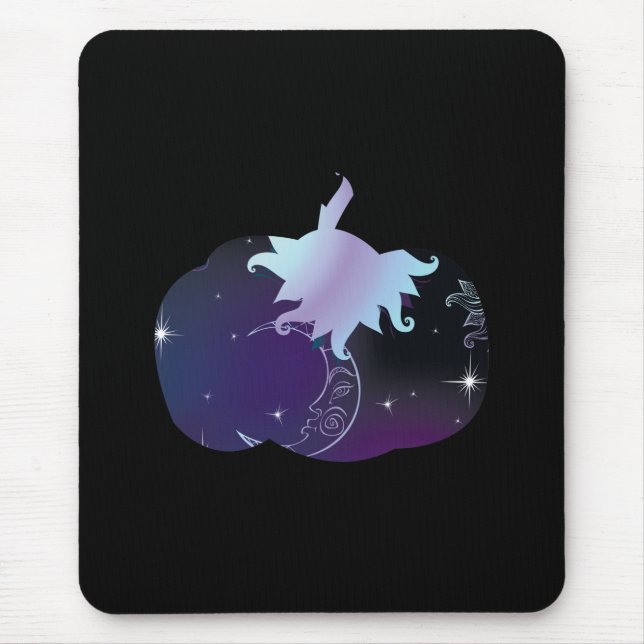 Tapis De Souris Citrouille bleu foncé (Devant)