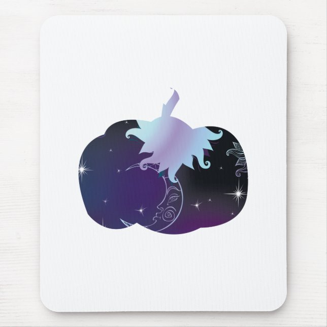 Tapis De Souris Citrouille bleu foncé (Devant)