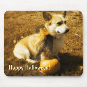 Tapis De Souris Citrouille Corgi Mousepad