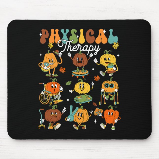 Tapis De Souris Citrouille de physiothérapie Thanksgi (Devant)