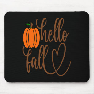 Tapis De Souris citrouille drôle visage Halloween Bonjour Automne