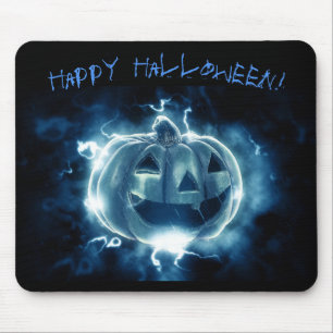 Tapis de souris Citrouille effrayante Joyeux Hallo