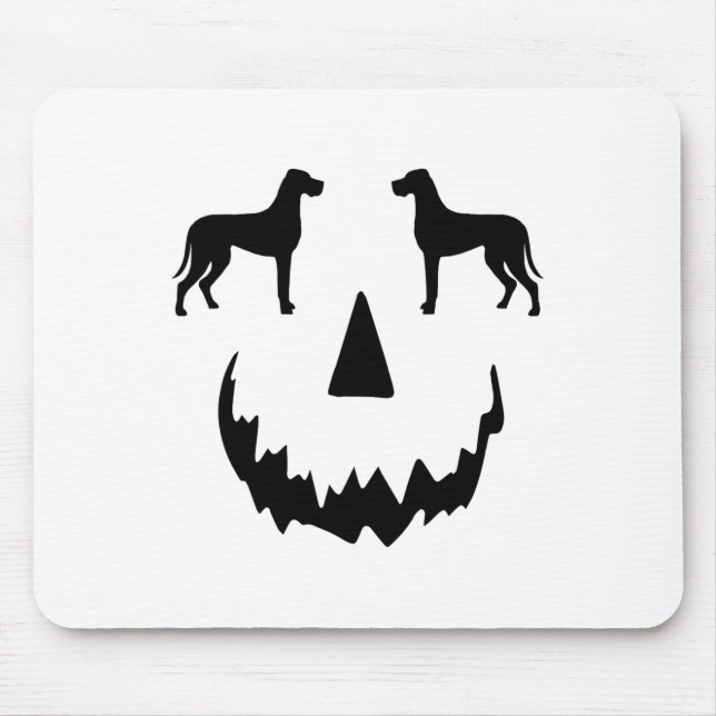 Tapis De Souris Citrouille Great Dane Halloween (Devant)