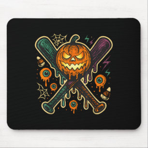 Tapis De Souris Citrouille Halloween Baseball Crème Glacée Drip So