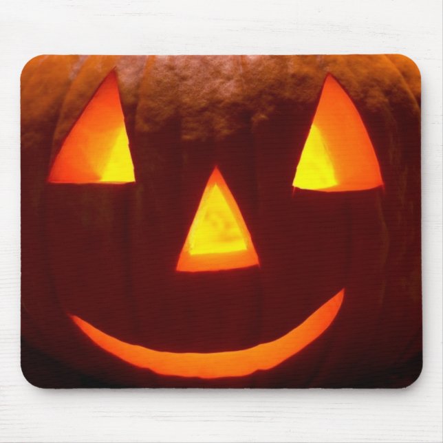 Tapis De Souris Citrouille heureux (Devant)