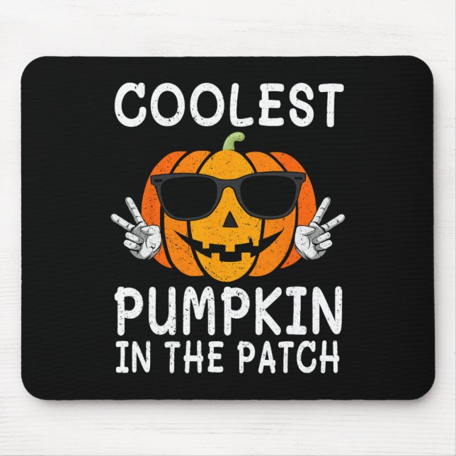 Tapis De Souris Citrouille Le Plus Cool Dans Le Patch Fun Boys Fil (Devant)