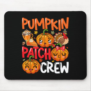 Tapis De Souris Citrouille mignon patchs d'équipage Thanksgiving F