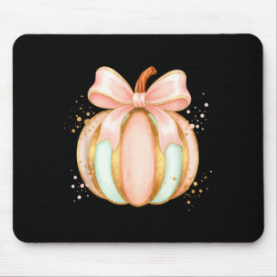 Tapis De Souris Citrouille pastel avec ruban automne halloween mig