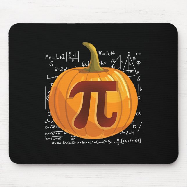 Tapis De Souris Citrouille Pie Math Fun Halloween Thanksgiving Pi  (Devant)