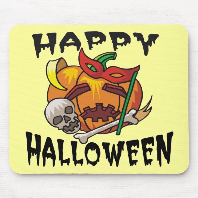 Tapis de souris citrouille pour soirée Halloween (Devant)