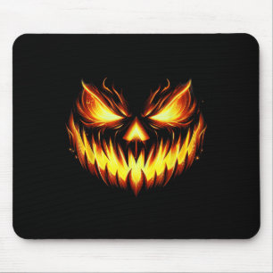 Tapis De Souris Citrouille sculptée visage de Jack O Lantern effra