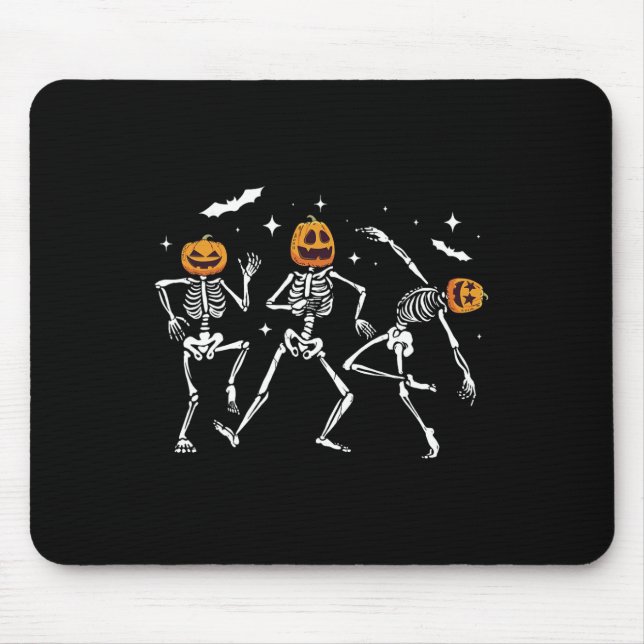 Tapis De Souris Citrouille squelette Halloween  (Devant)