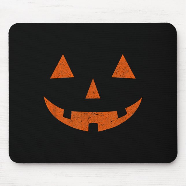 Tapis De Souris Citrouille visage Jack o Lantern JackoLantern vint (Devant)