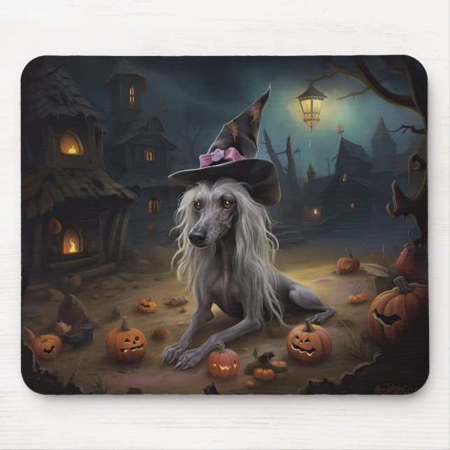 Tapis De Souris Citrouilles chinois arrêtés Halloween effrayant (Devant)