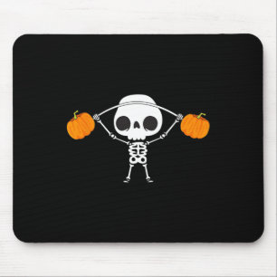 Tapis De Souris Citrouilles de pompage de squelette drôle Hallowee