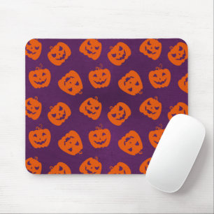 Tapis De Souris Citrouilles d'Halloween sur Motif Arrière - plan v