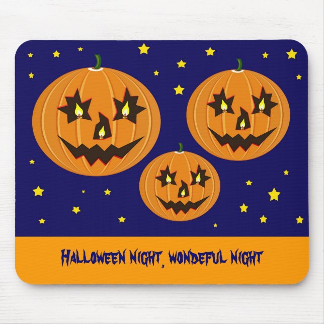 Tapis De Souris citrouilles d'Halloween volantes (Devant)