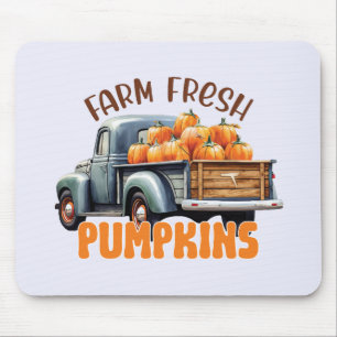 Tapis De Souris Citrouilles frais - Camion rustique