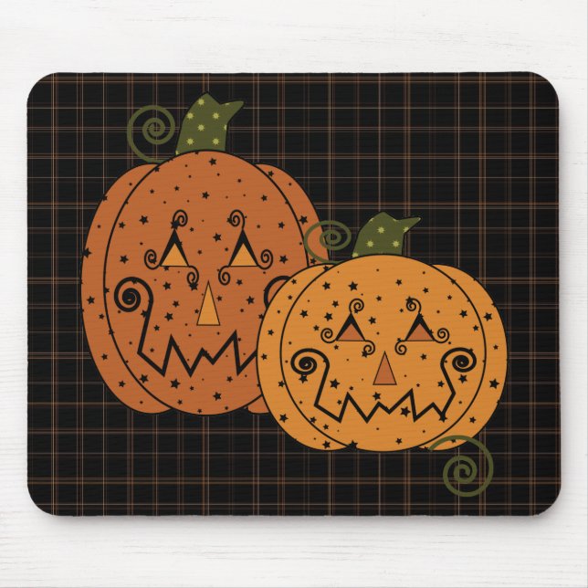Tapis De Souris Citrouilles Mousepad de nuit étoilée (Devant)