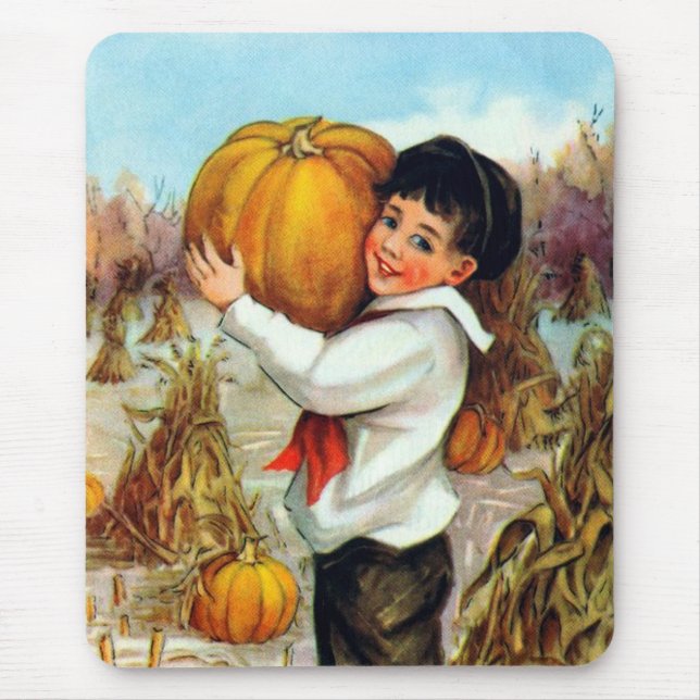 Tapis De Souris Citrouilles vintages (Devant)