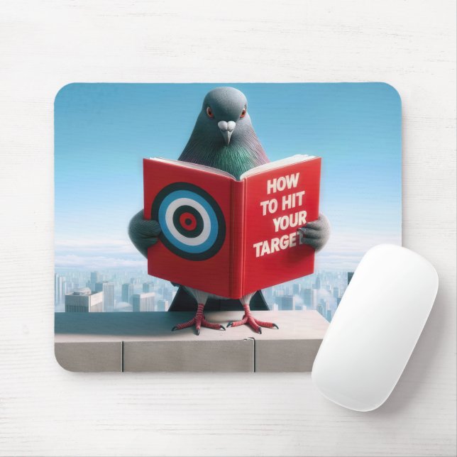 Tapis De Souris City Pigeon Lire un livre (Avec souris)