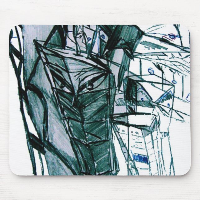 TAPIS DE SOURIS CITY SKETCHER WHITE (Devant)