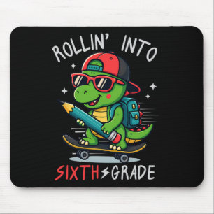 Tapis De Souris Ck À l'école qui entre en 6e année T-rex Skateboa